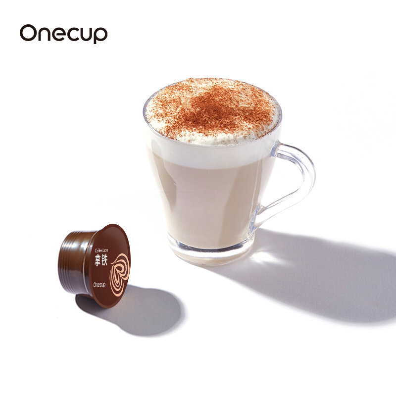 Onecup 咖啡胶囊 中度烘焙 进口乳粉 零植脂末 10颗装 255g 拿铁咖啡