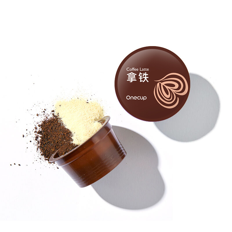 Onecup 咖啡胶囊 中度烘焙 进口乳粉 零植脂末 10颗装 255g 拿铁咖啡